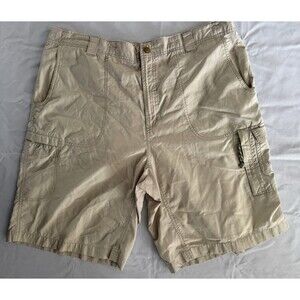 Columbia Shorts Mens 38 Khaki Hiking Cargo Pocket Omni Shield Summer Comfortable